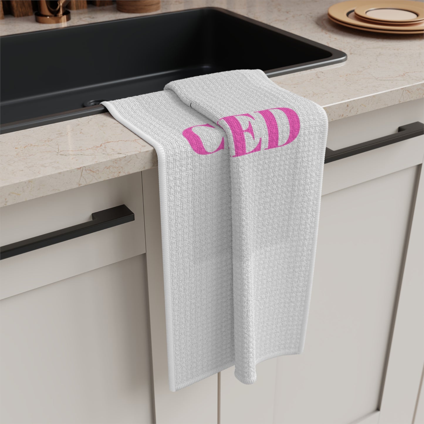Bold Statement Microfiber Tea Towel - "Crucified" Design