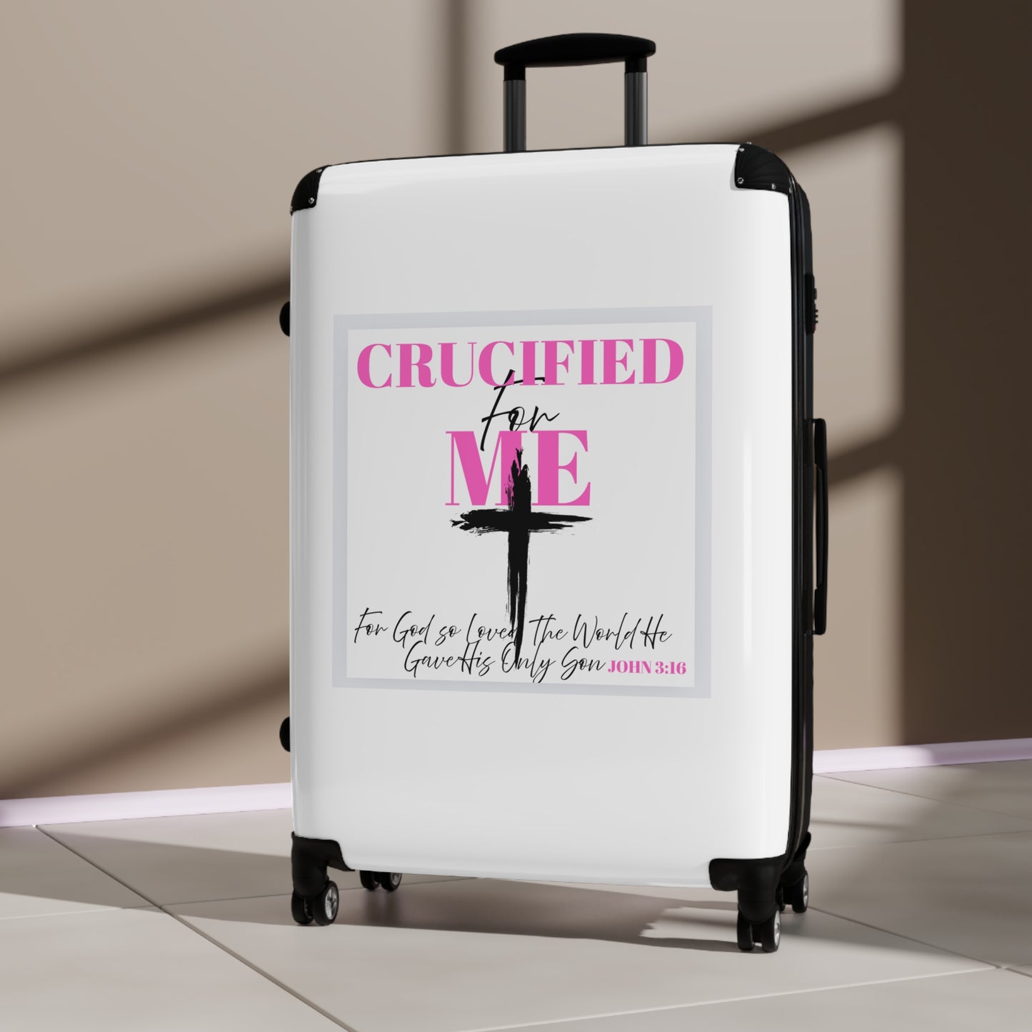 Stylish Travel Suitcase with Inspirational Quote