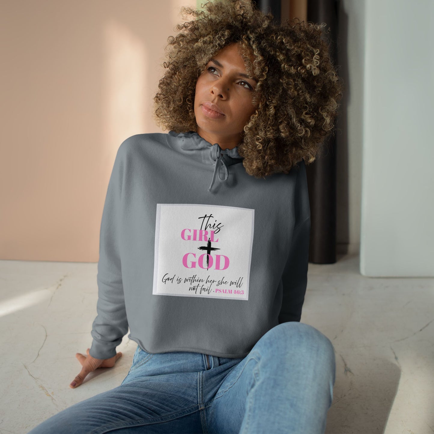 Faith-Inspired Crop Hoodie, Inspirational Gift, Christian Apparel, Cute Hoodie, Stylish Faith Wear