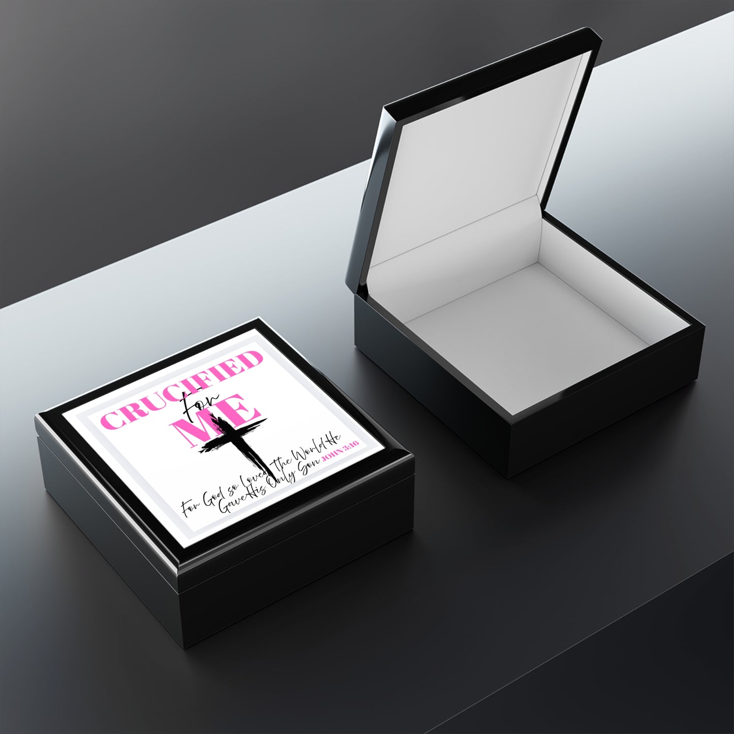 Faith-Inspired Jewelry Box with Inspirational Design