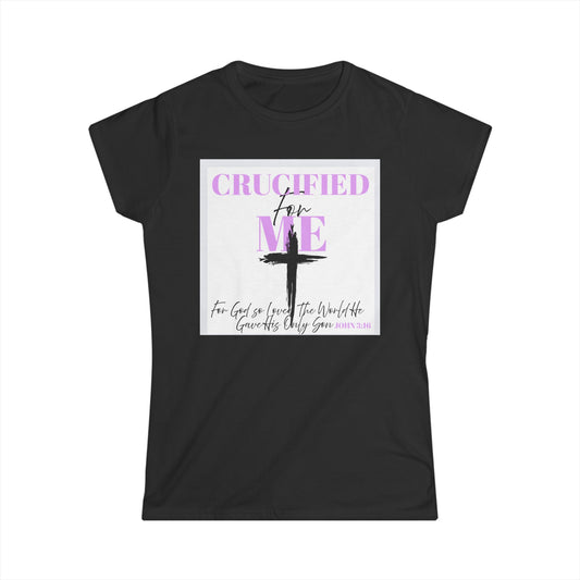 Crucified for Me Christian Tee — Inspirational Jesus Cross Women's Shirt