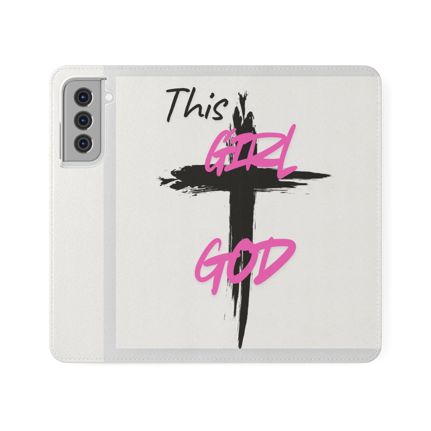This Girl God Flip Case - Stylish Phone Wallet for Trendy Women