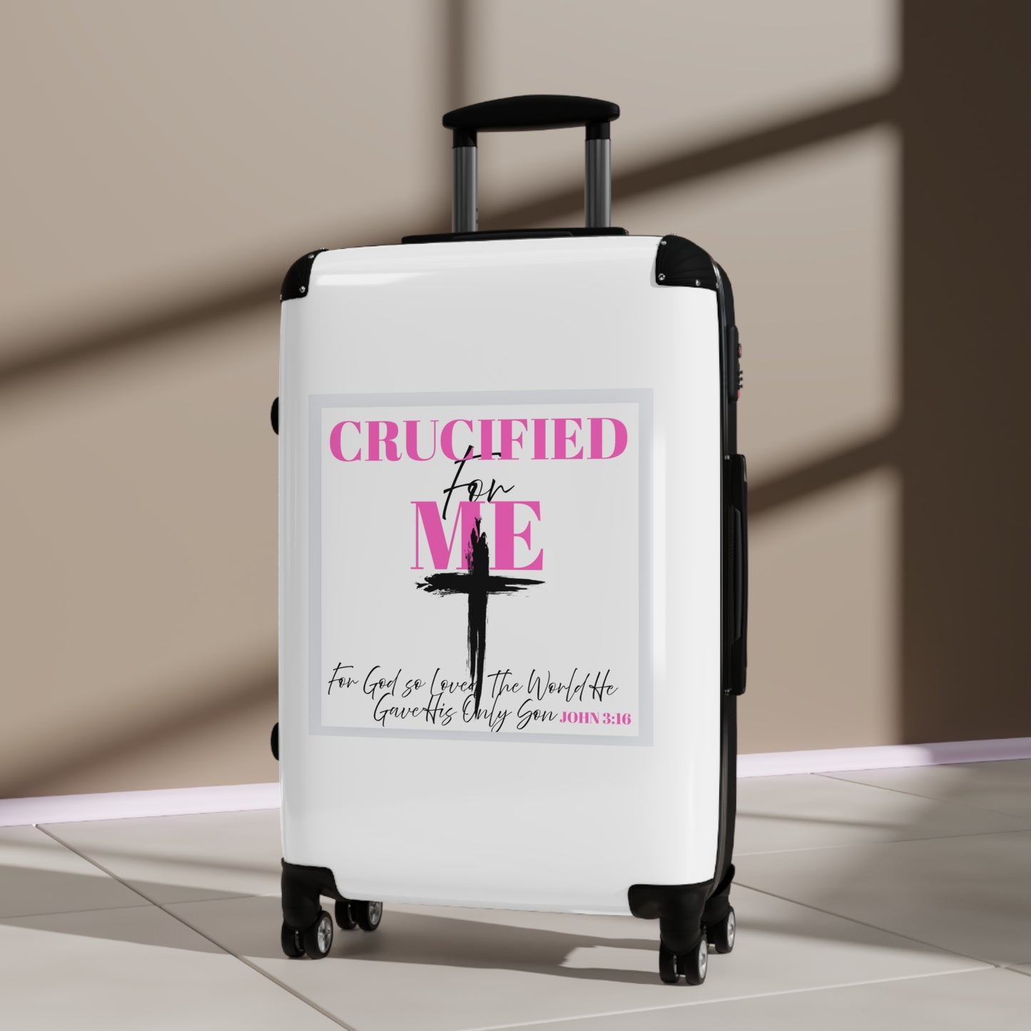 Stylish Travel Suitcase with Inspirational Quote