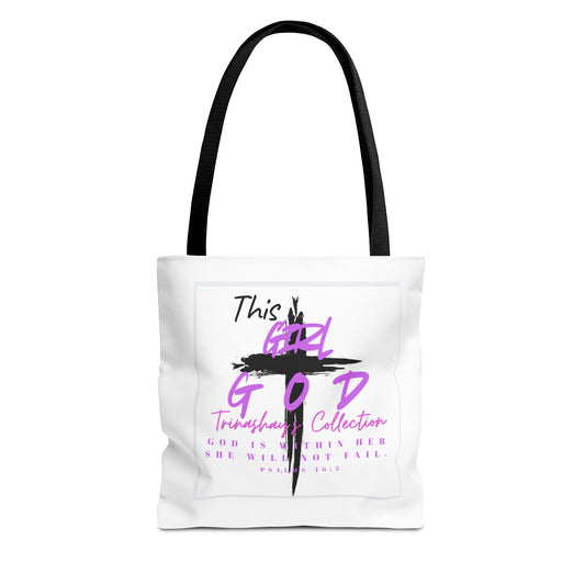 This Girl G.O.D. Inspirational Tote Bag — Christian Faith Graphic Tote
