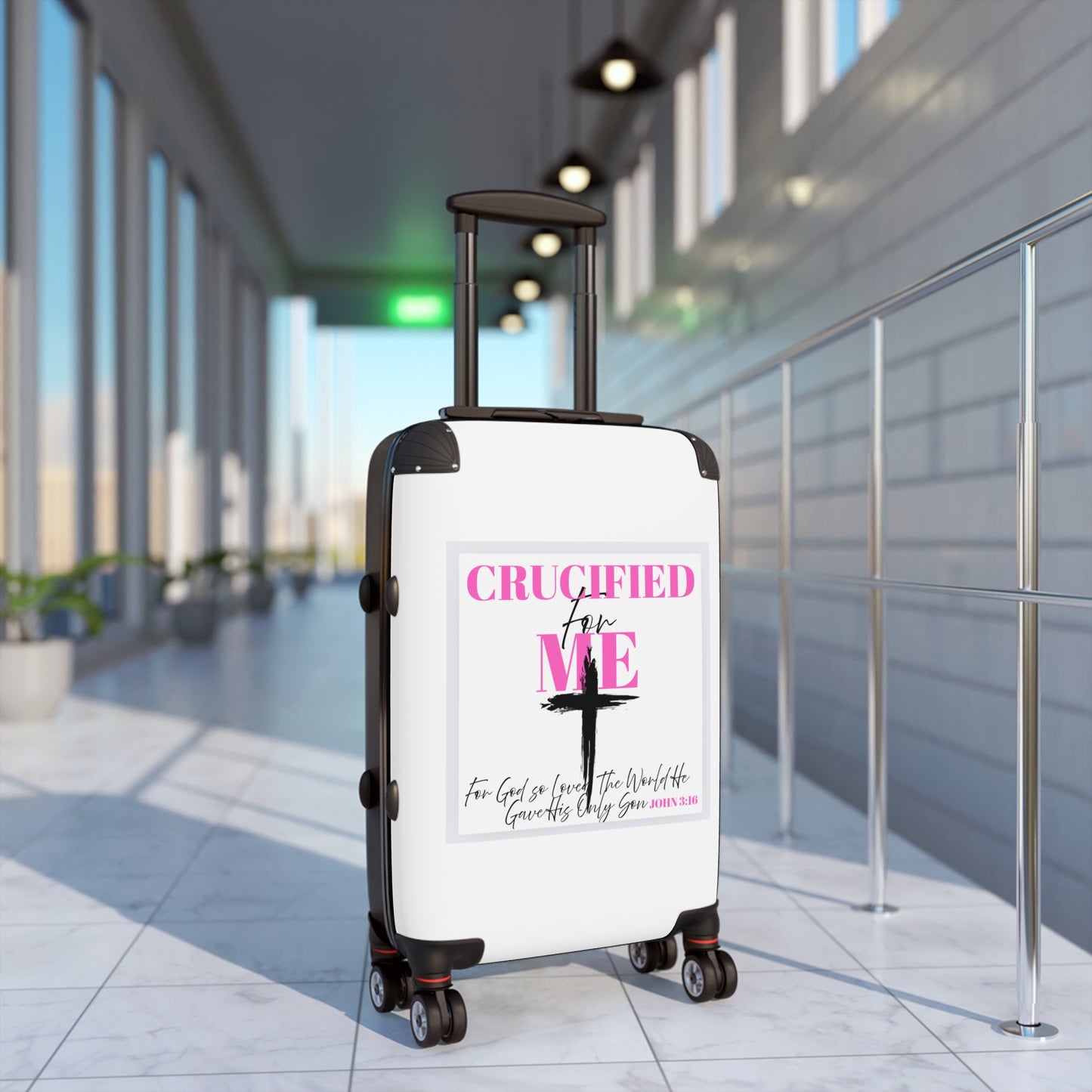Stylish Travel Suitcase with Inspirational Quote