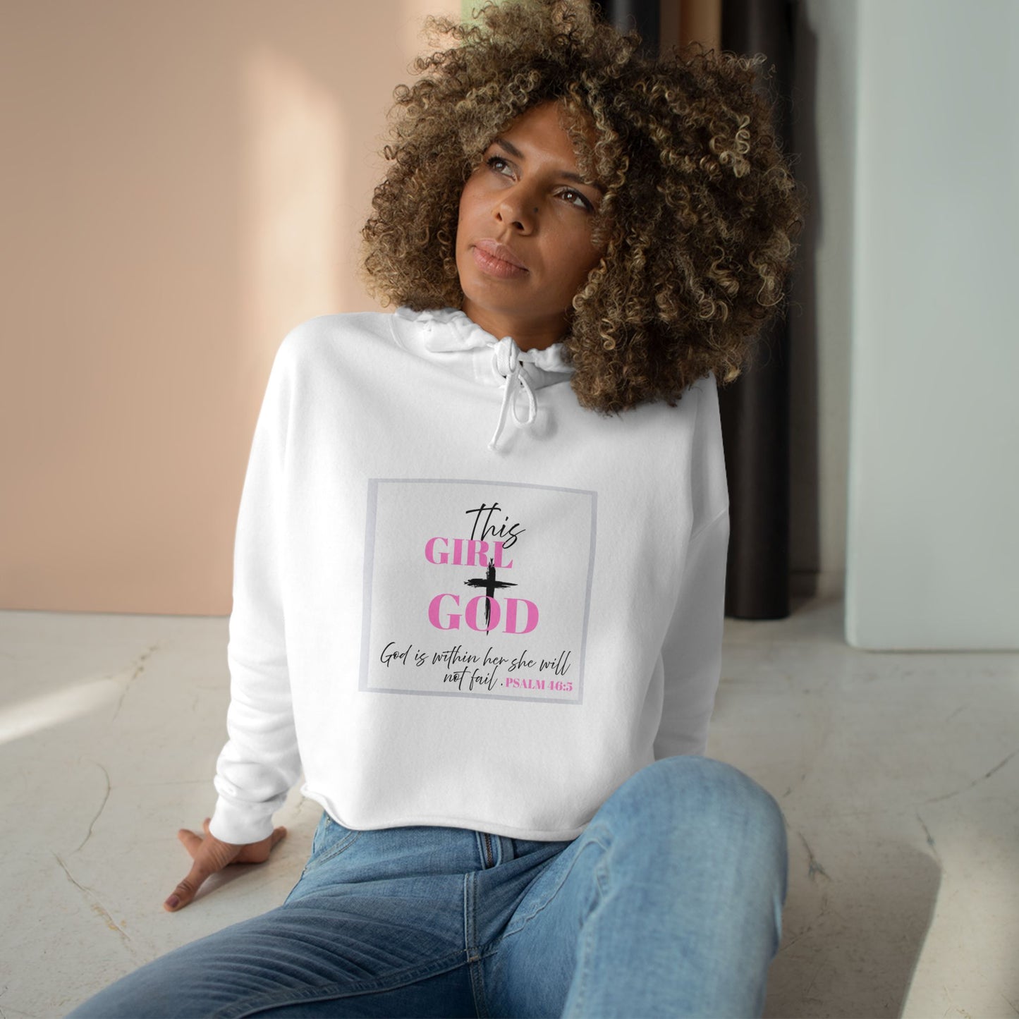 Faith-Inspired Crop Hoodie, Inspirational Gift, Christian Apparel, Cute Hoodie, Stylish Faith Wear