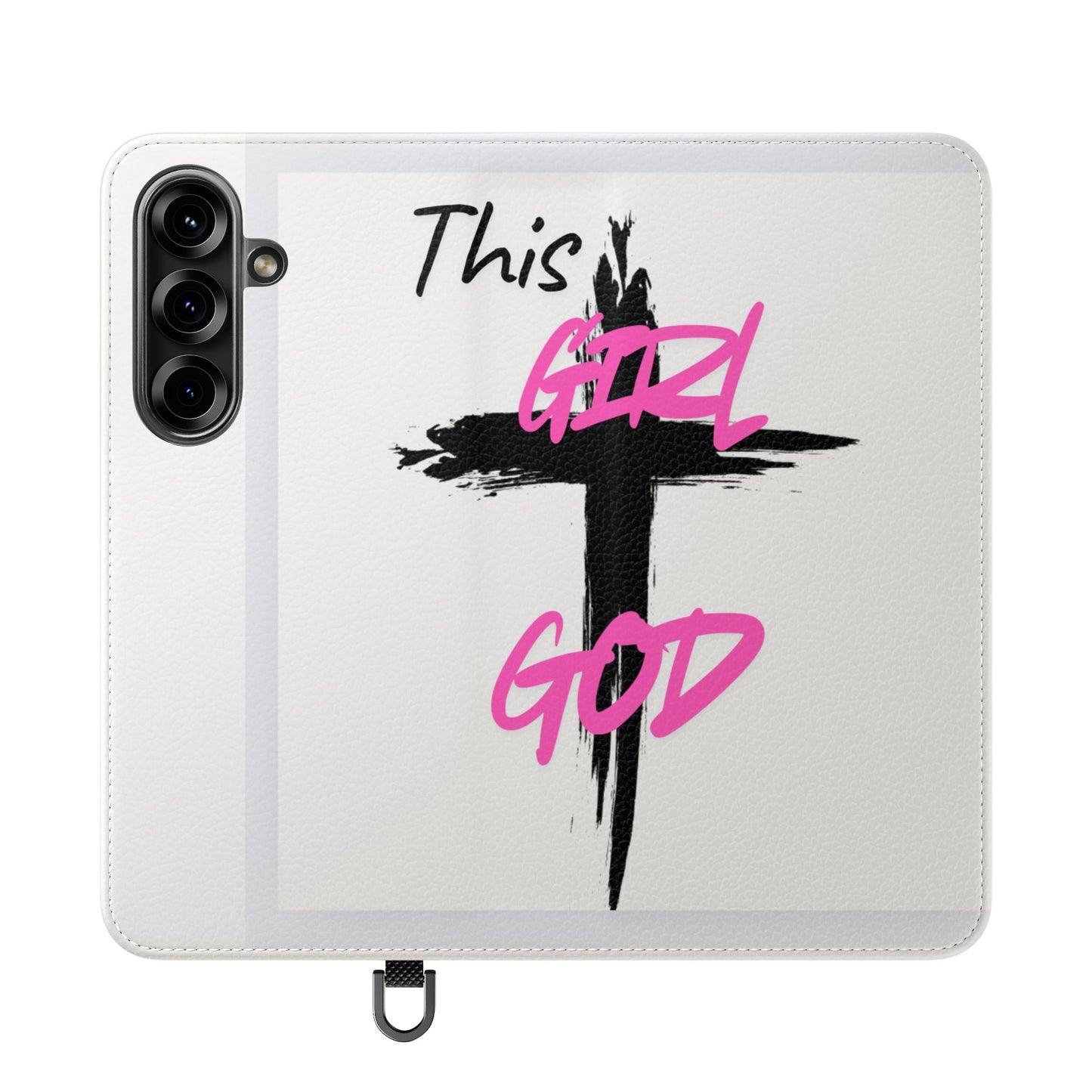 This Girl God Flip Case - Stylish Phone Wallet for Trendy Women