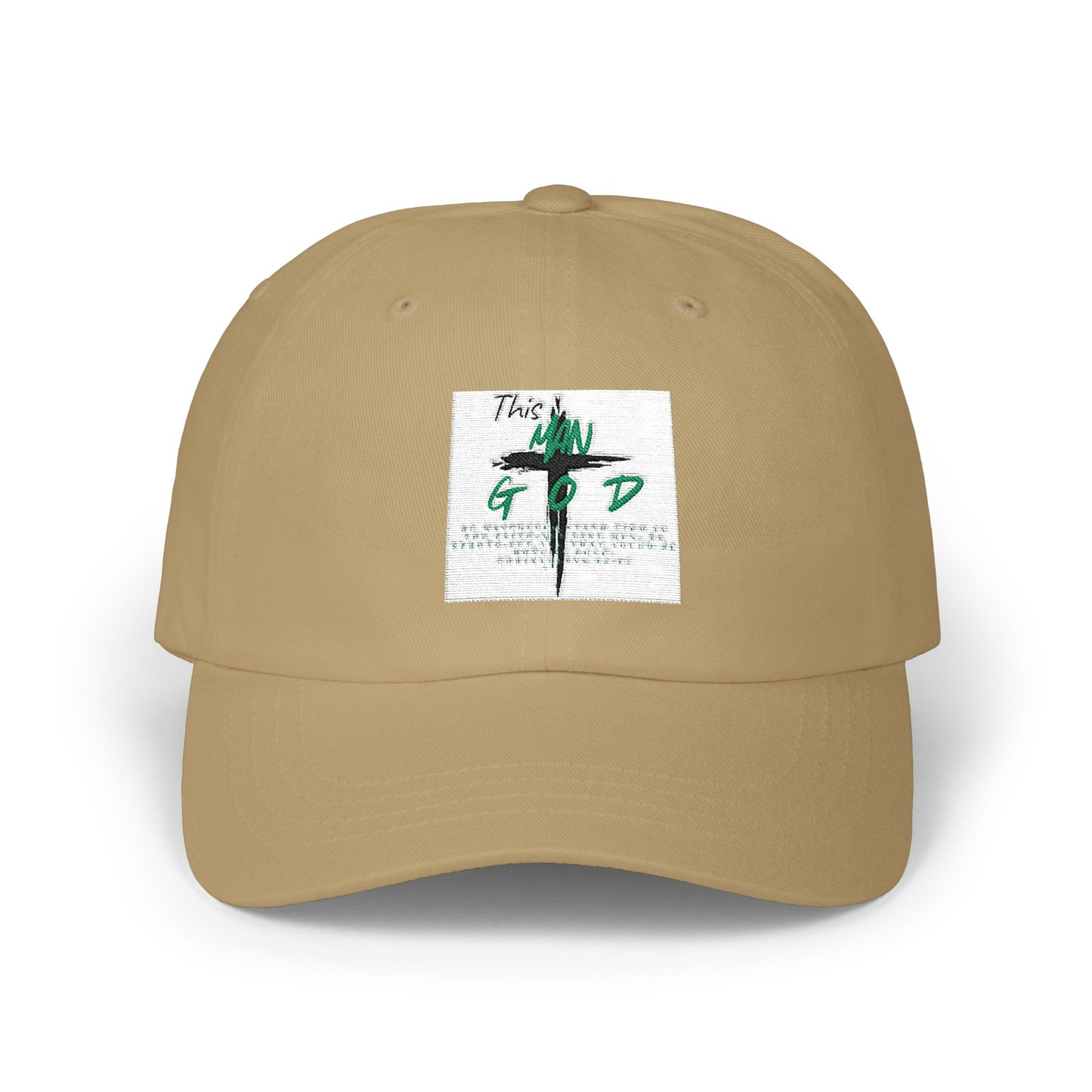 Green Cross Palm Dad Cap – Minimalist Tropical Baseball Hat