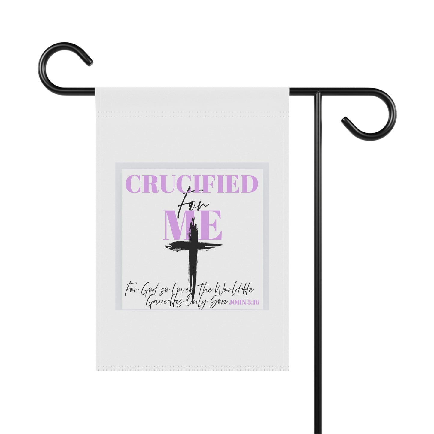 Christian Garden Banner - 'Crucified for Me' Outdoor Decor