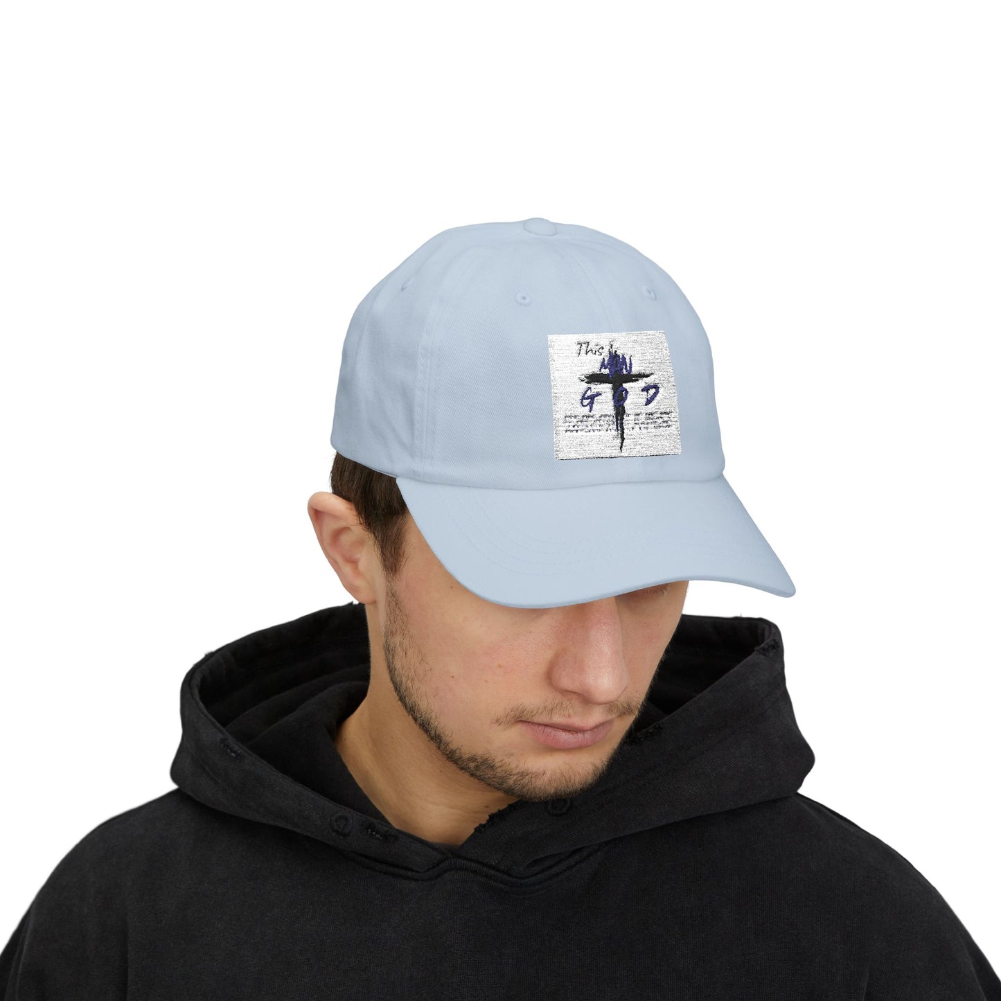 Cross & Initials Classic Dad Cap — Faith-Inspired Baseball Hat