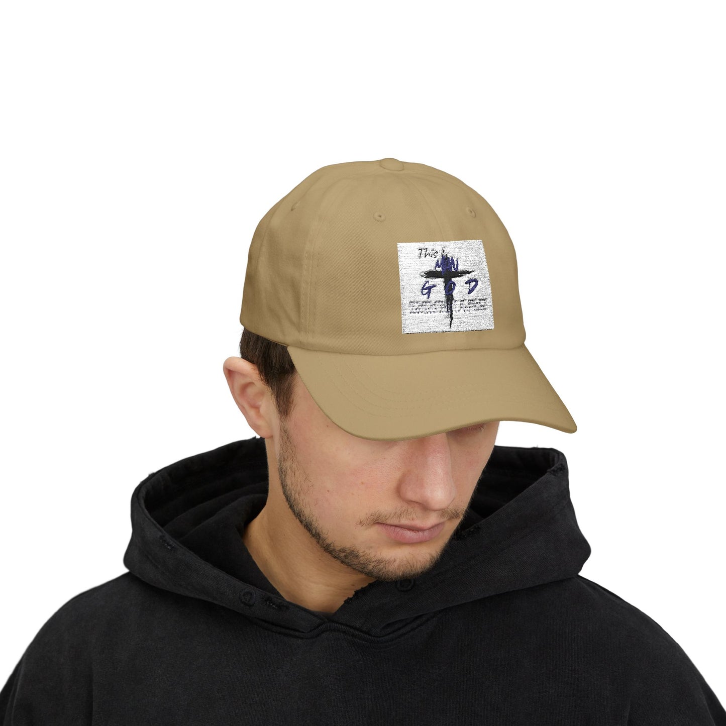 Cross & Initials Classic Dad Cap — Faith-Inspired Baseball Hat