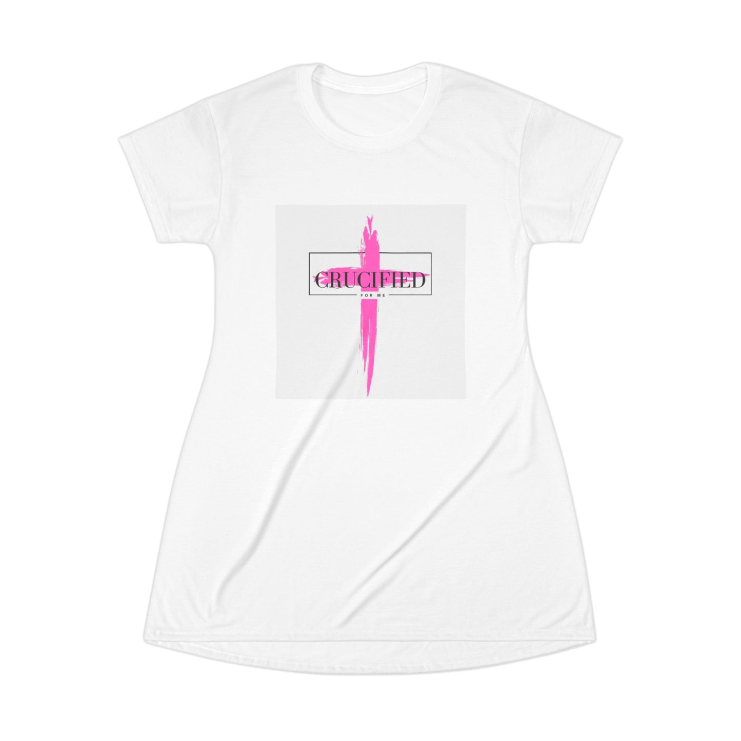 Crucified Graphic T-Shirt Dress - Peaceful Style for Everyday Comfort