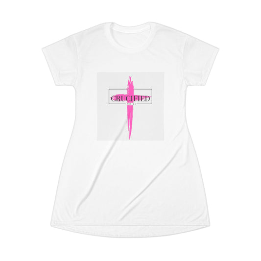 Crucified Graphic T-Shirt Dress - Peaceful Style for Everyday Comfort