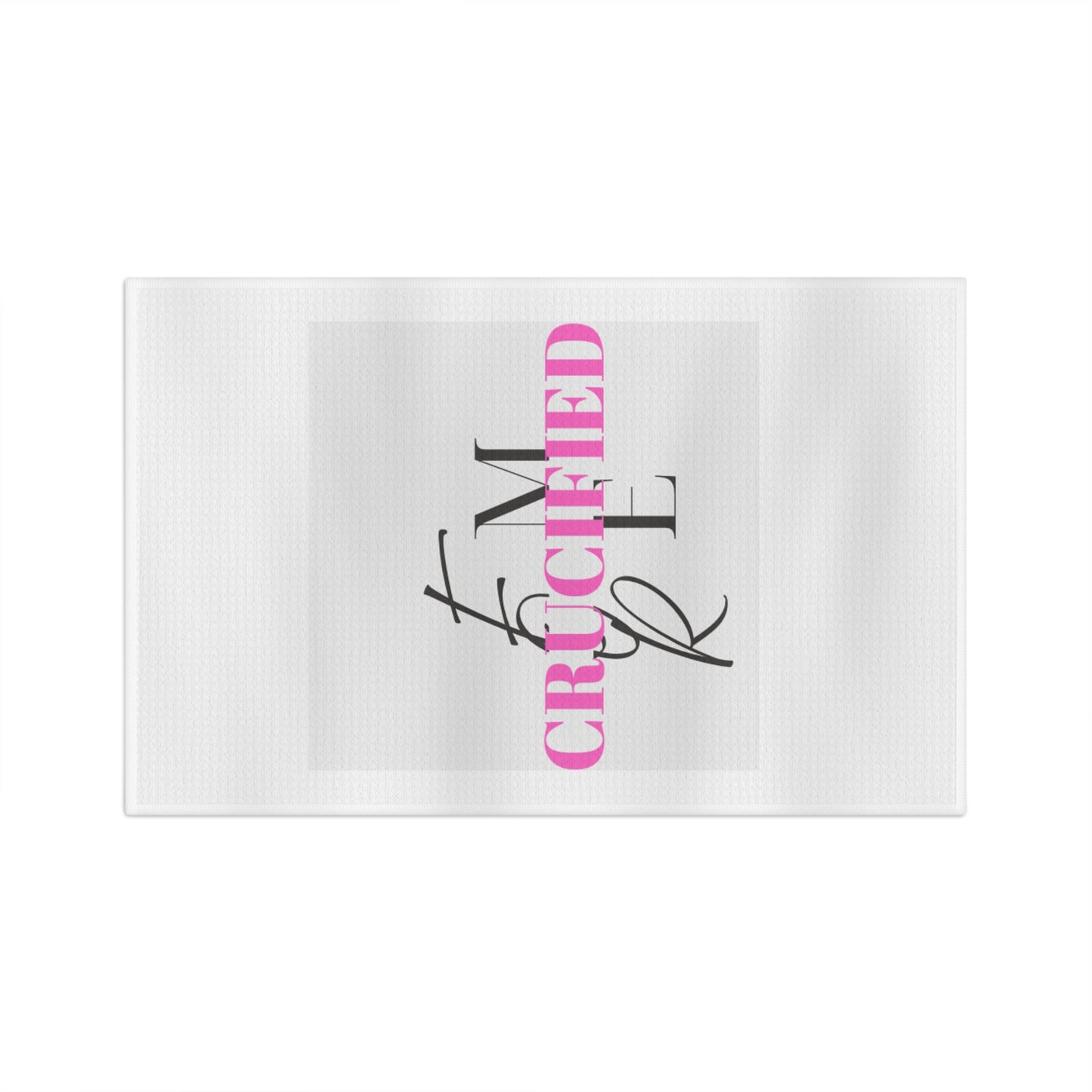 Bold Statement Microfiber Tea Towel - "Crucified" Design