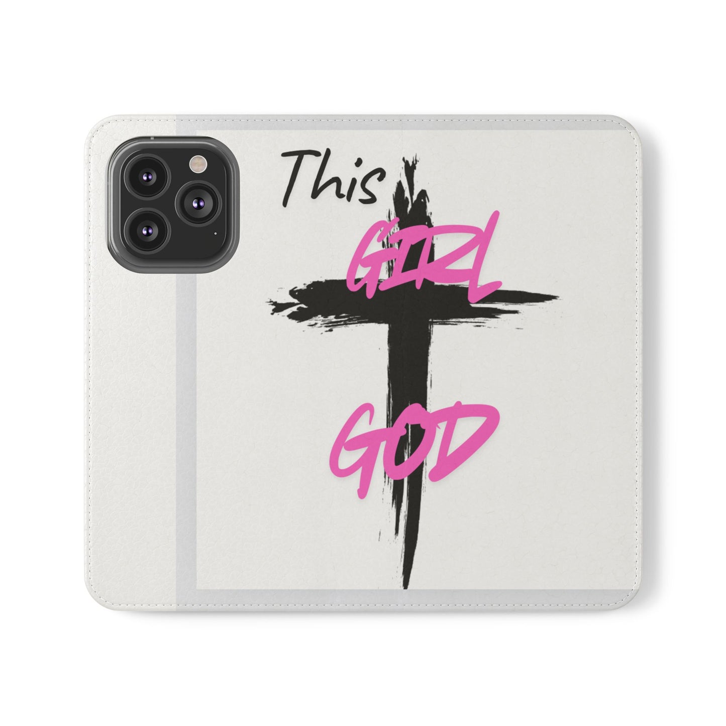 This Girl God Flip Case - Stylish Phone Wallet for Trendy Women