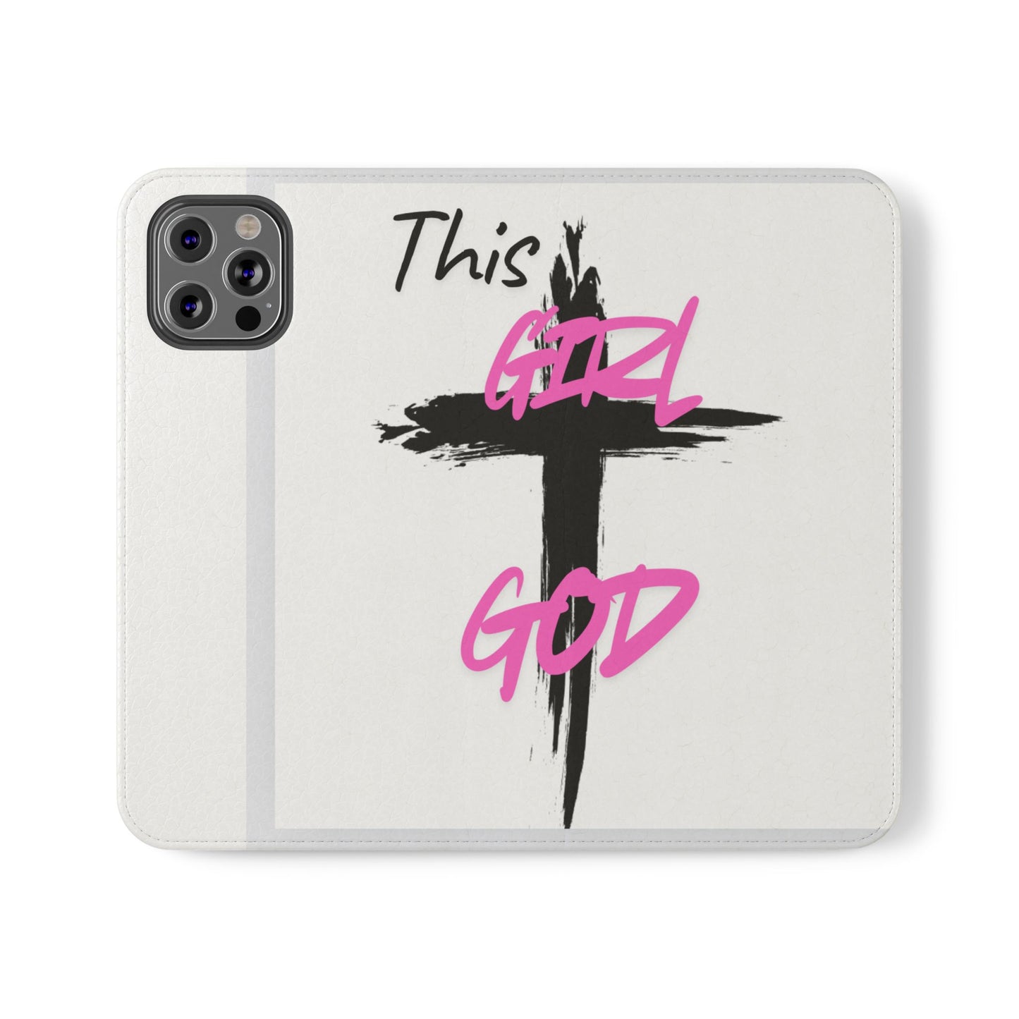 This Girl God Flip Case - Stylish Phone Wallet for Trendy Women