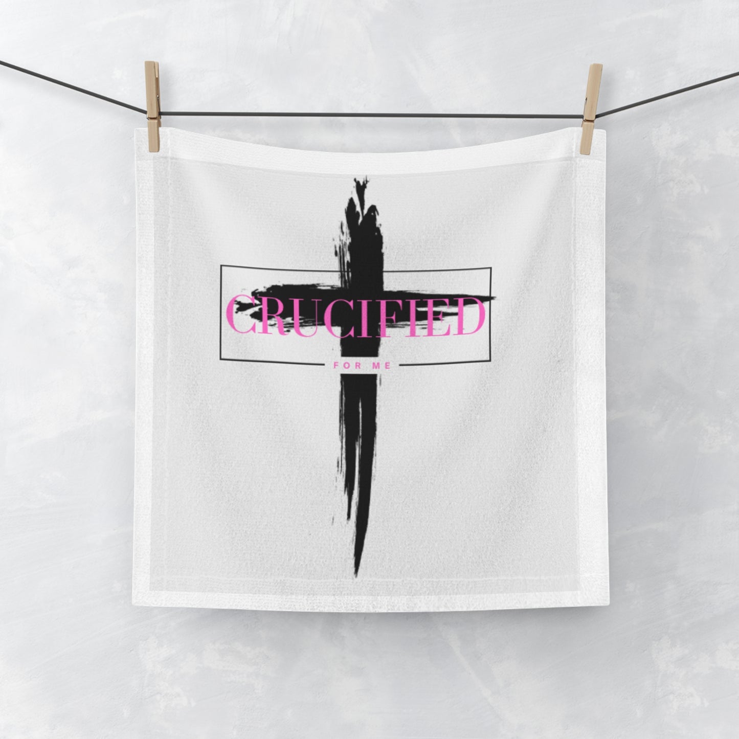 Crucified Inspirational Face Towel - Faith & Comfort