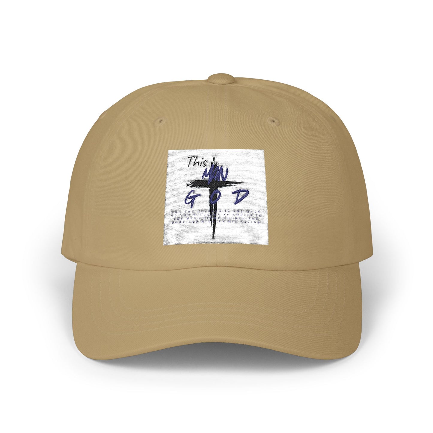 Cross & Initials Classic Dad Cap — Faith-Inspired Baseball Hat