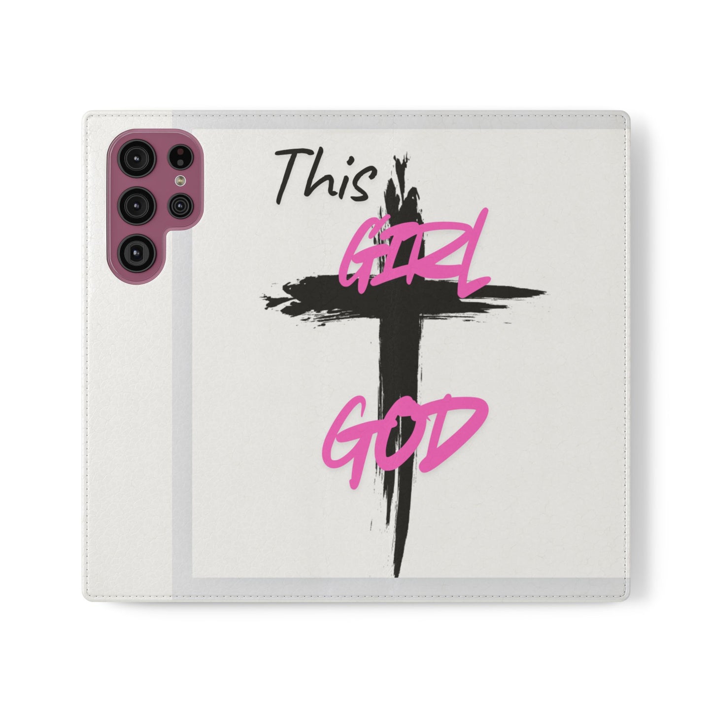 This Girl God Flip Case - Stylish Phone Wallet for Trendy Women