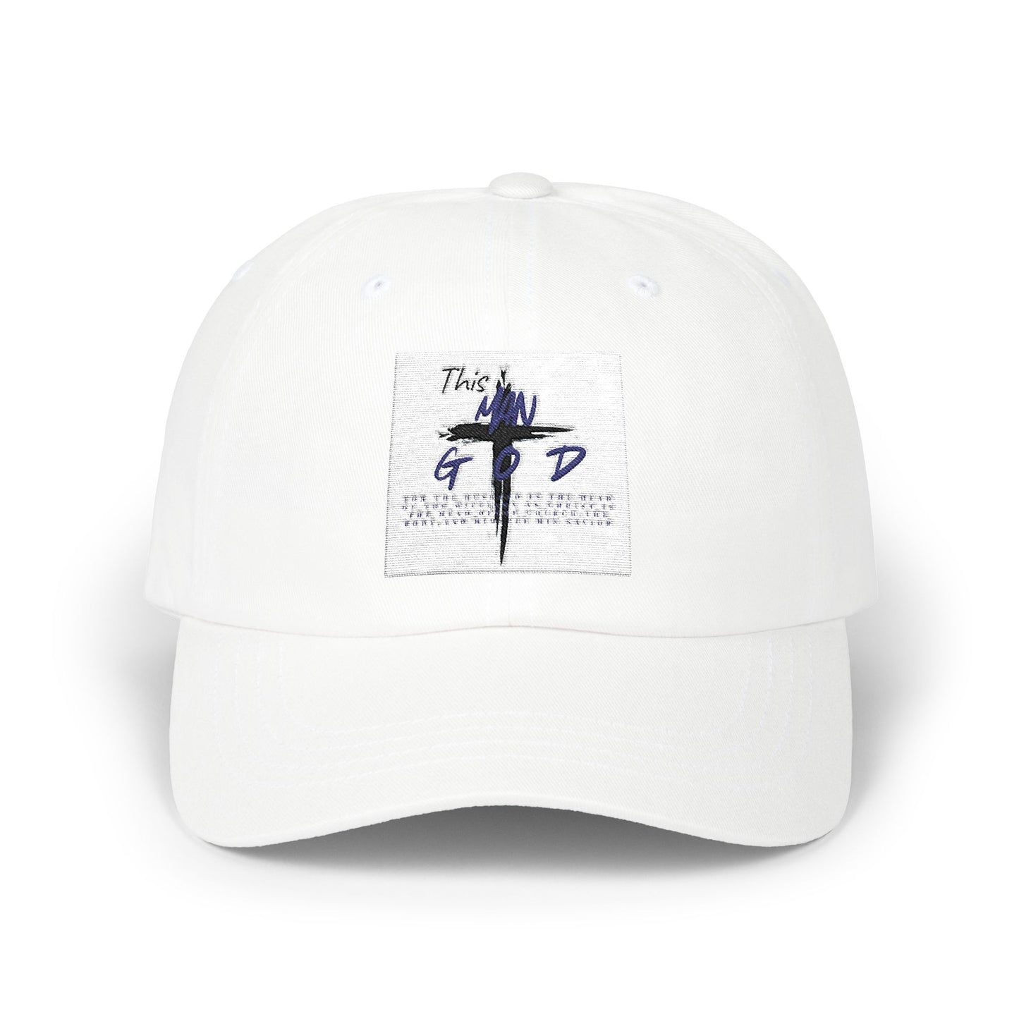 Cross & Initials Classic Dad Cap — Faith-Inspired Baseball Hat