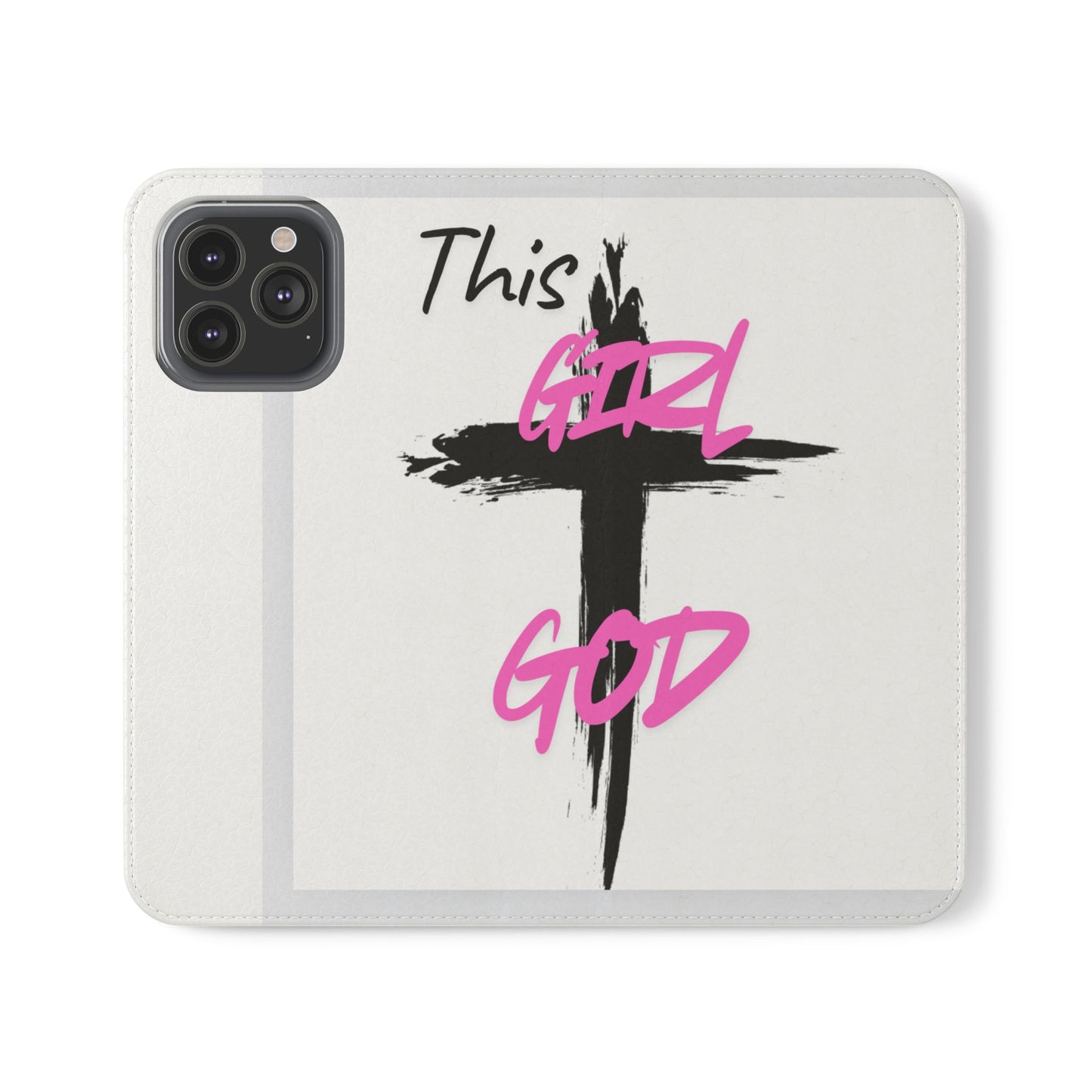 This Girl God Flip Case - Stylish Phone Wallet for Trendy Women