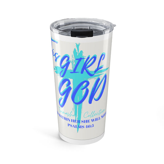 Copy of 20oz Faith Tumbler — "This Girl Is To Thee" Pink Cross Inspirational Travel Cup