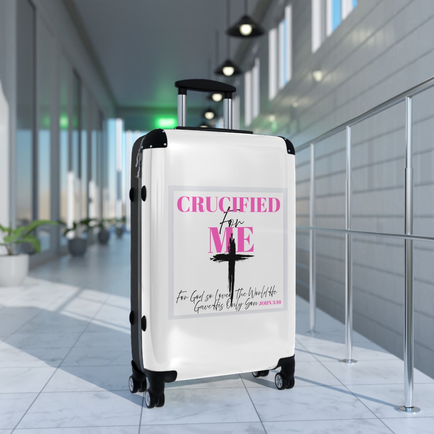 Stylish Travel Suitcase with Inspirational Quote