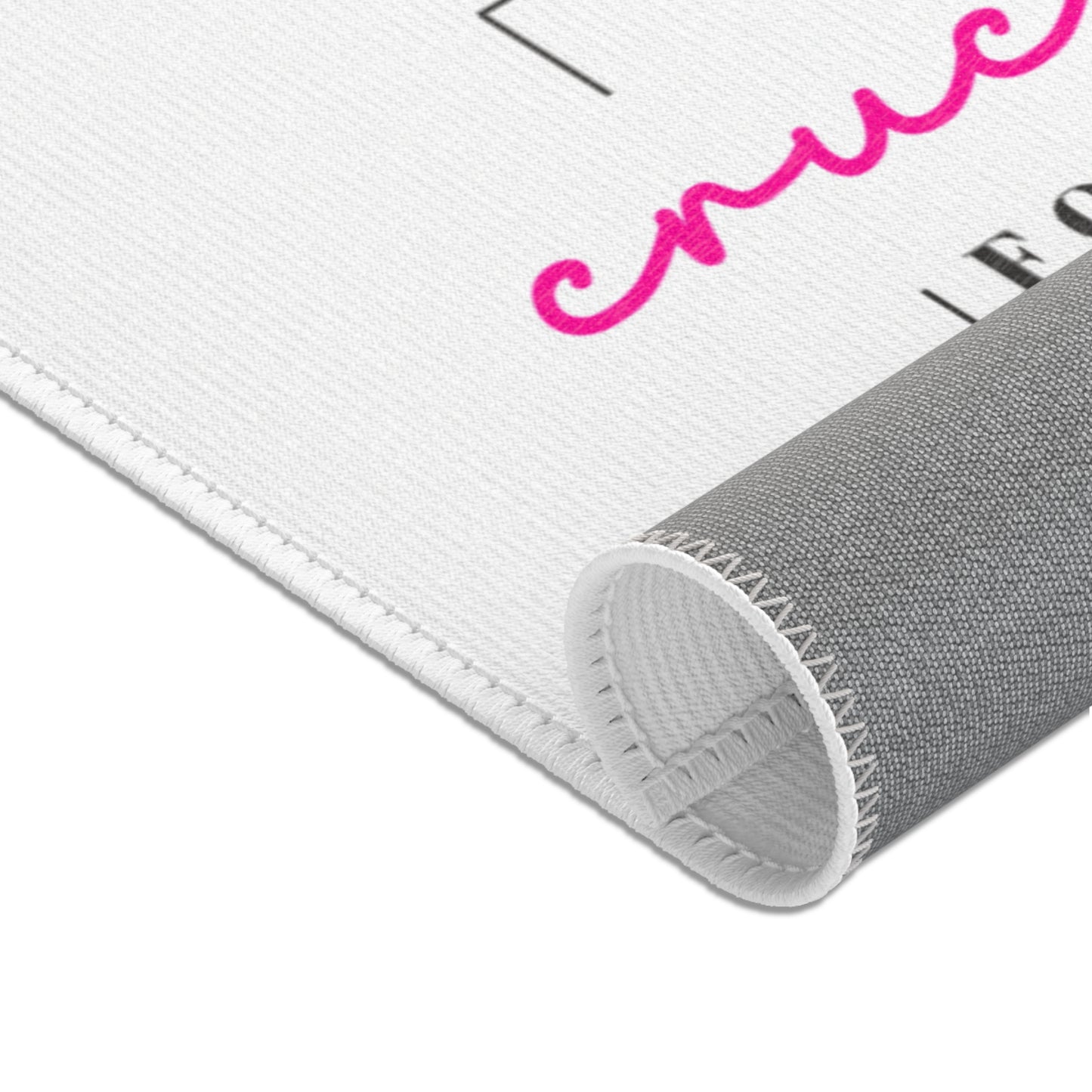 Inspirational Area Rug - "Crucified For Me" Design for Faithful Homes