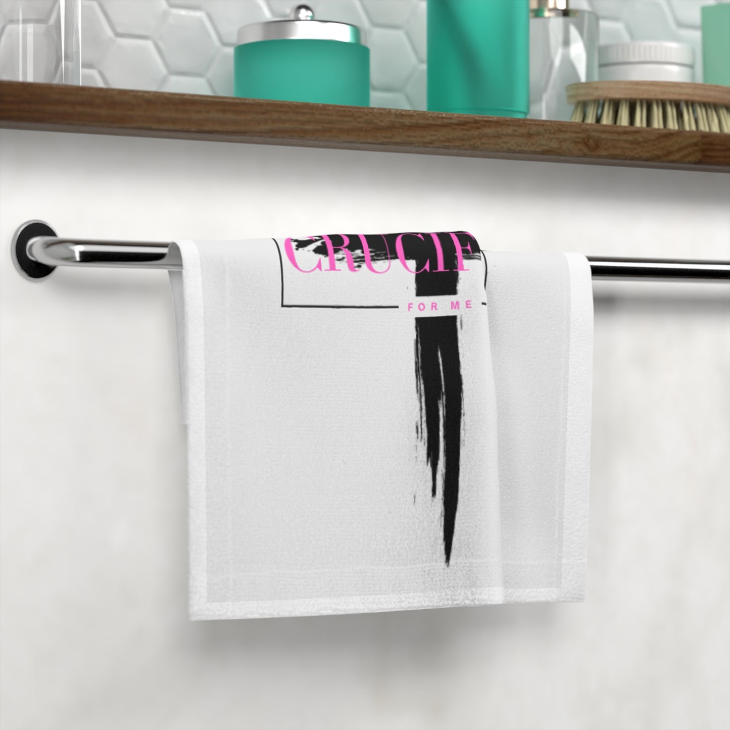 Crucified Inspirational Face Towel - Faith & Comfort