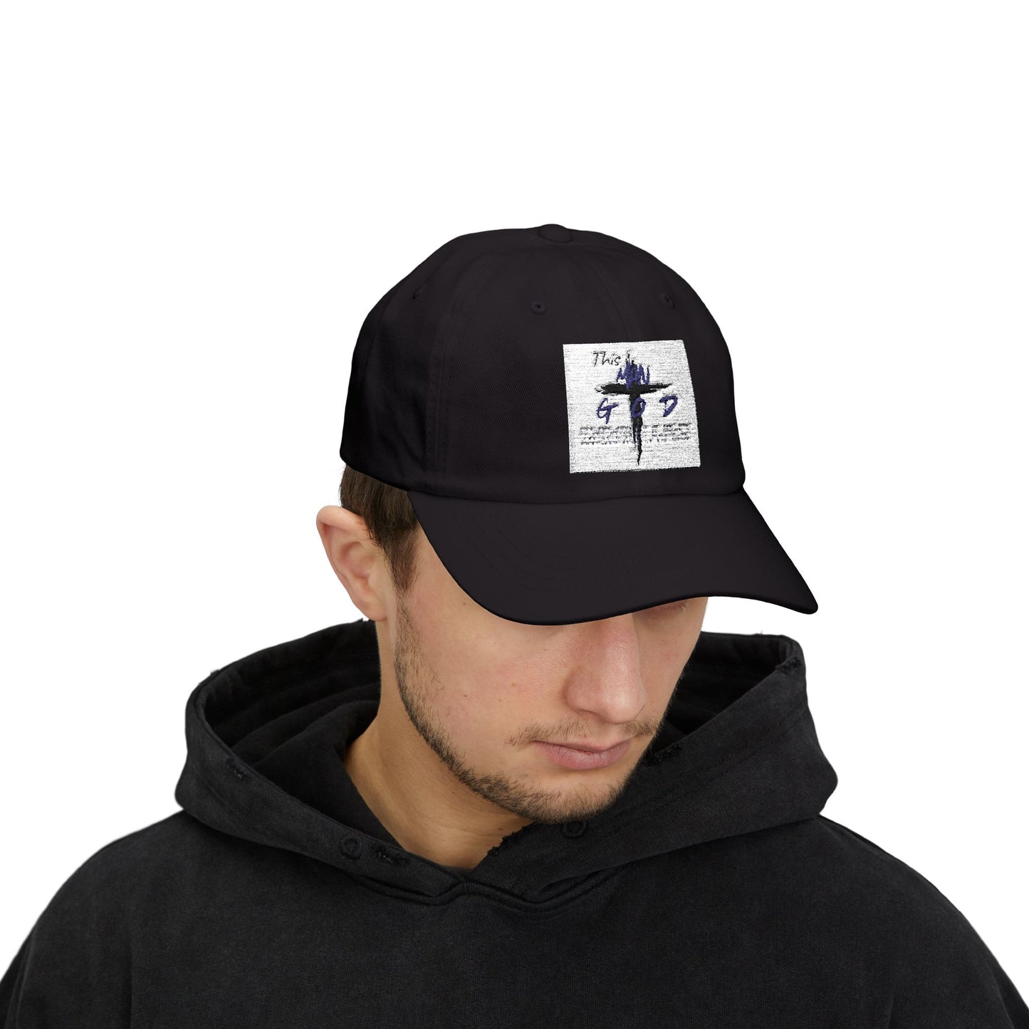 Cross & Initials Classic Dad Cap — Faith-Inspired Baseball Hat