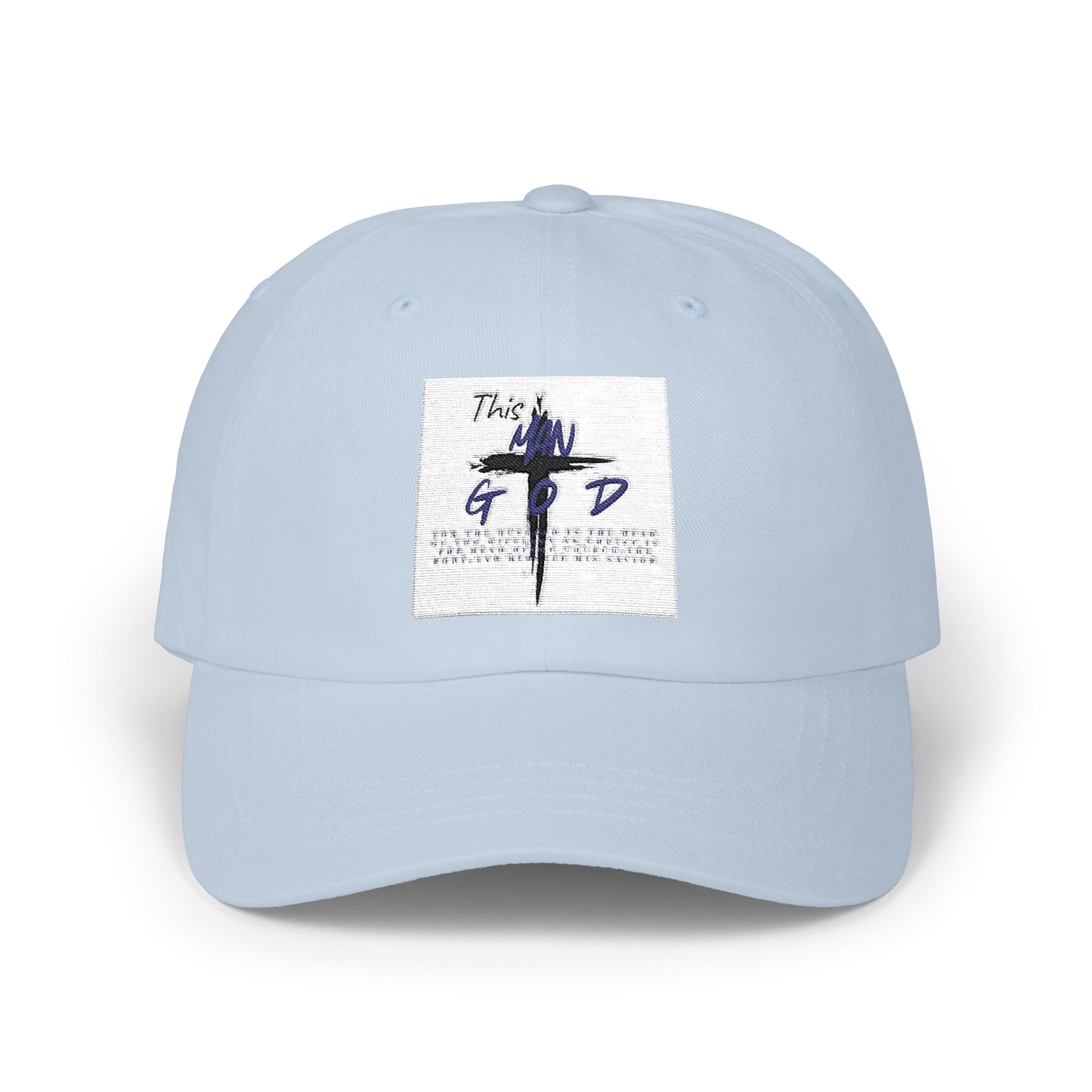 Cross & Initials Classic Dad Cap — Faith-Inspired Baseball Hat