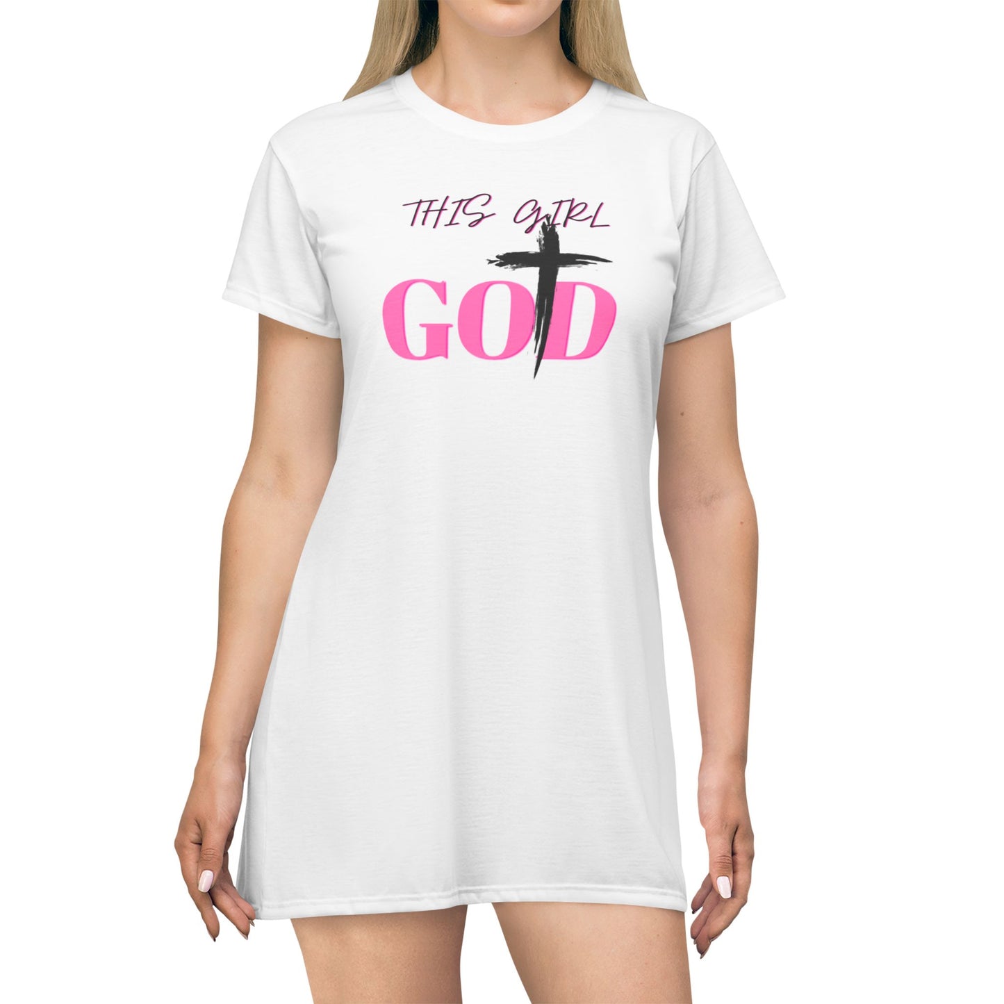 This Girl God Inspirational T-Shirt Dress