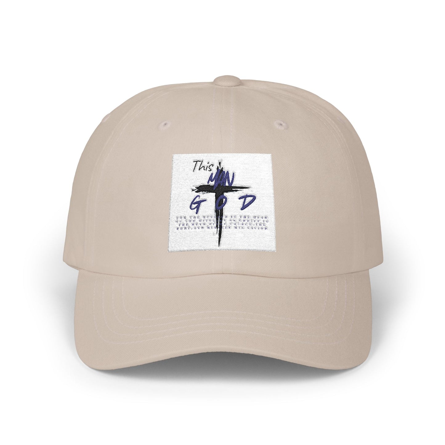 Cross & Initials Classic Dad Cap — Faith-Inspired Baseball Hat