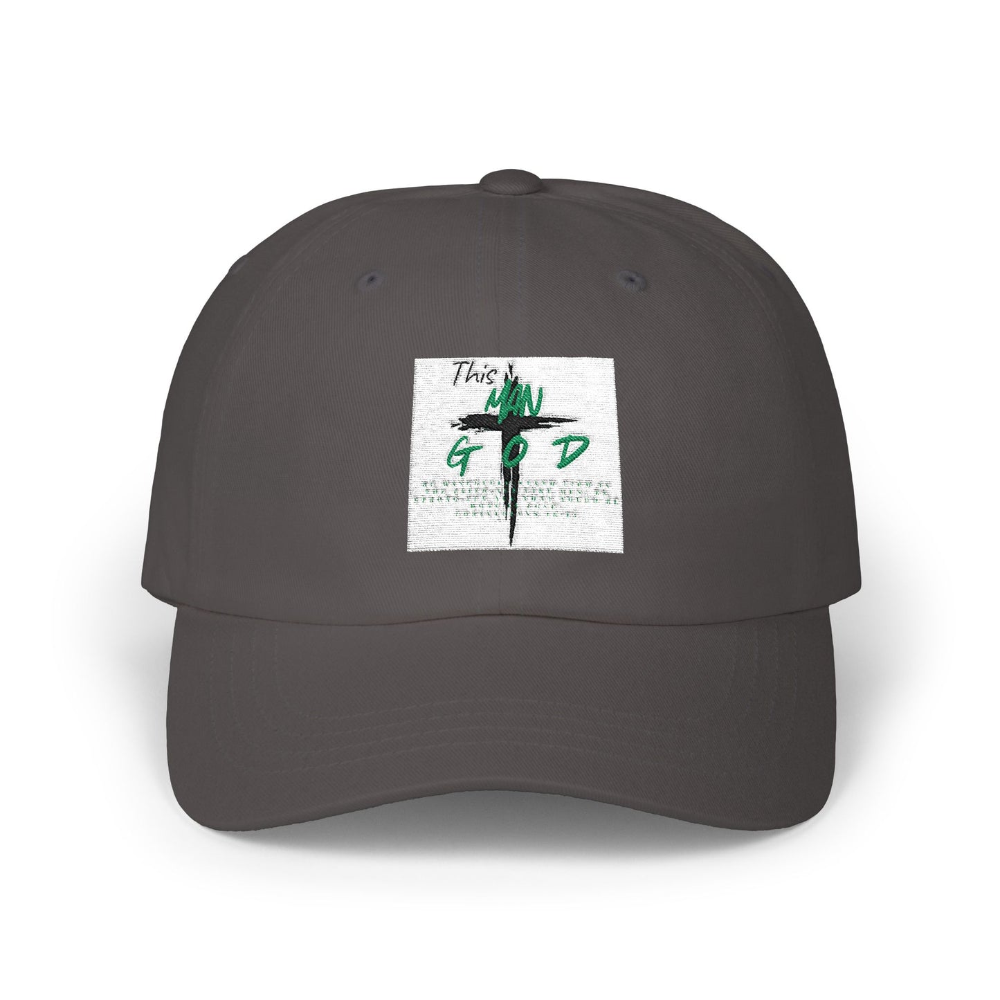 Green Cross Palm Dad Cap – Minimalist Tropical Baseball Hat