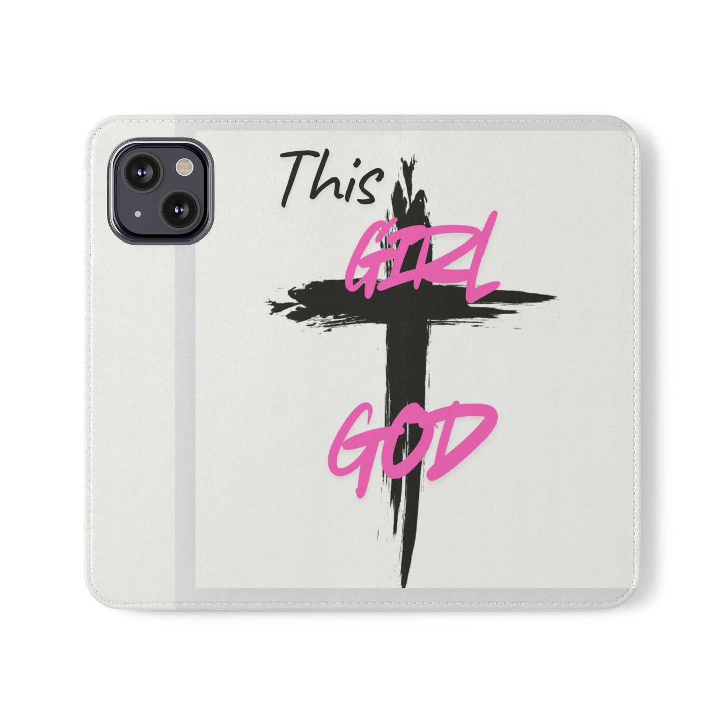 This Girl God Flip Case - Stylish Phone Wallet for Trendy Women