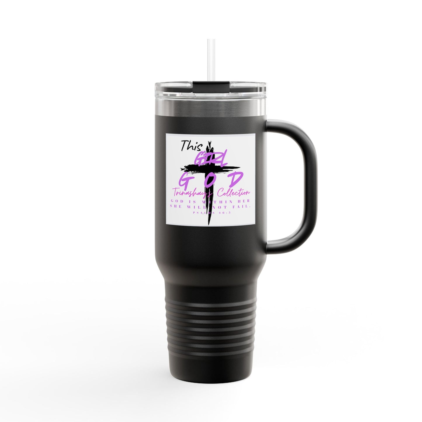 40oz Insulated Travel Mug — 'This Is My God' Faith Cross Design