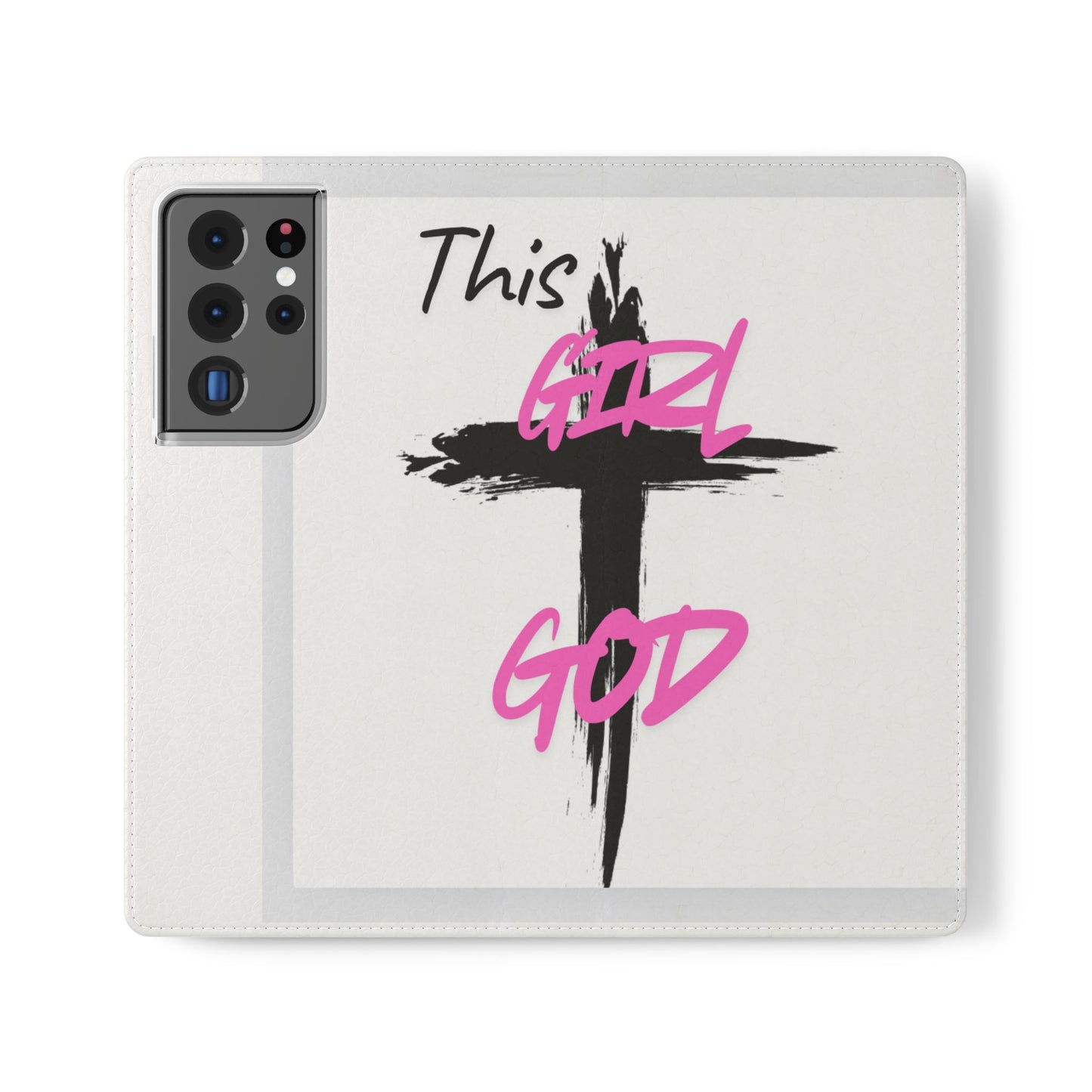 This Girl God Flip Case - Stylish Phone Wallet for Trendy Women