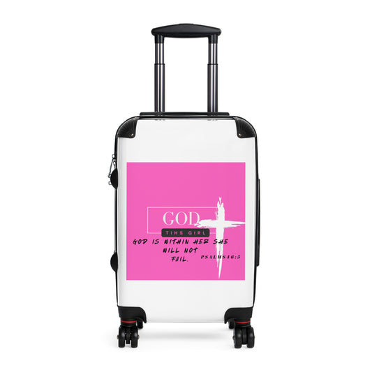 Inspirational Carry-On Suitcase - 'God is Within Her' Design