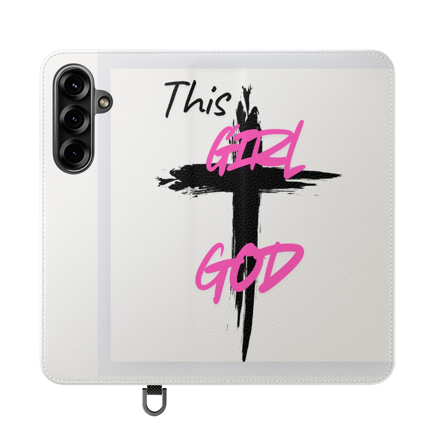 This Girl God Flip Case - Stylish Phone Wallet for Trendy Women