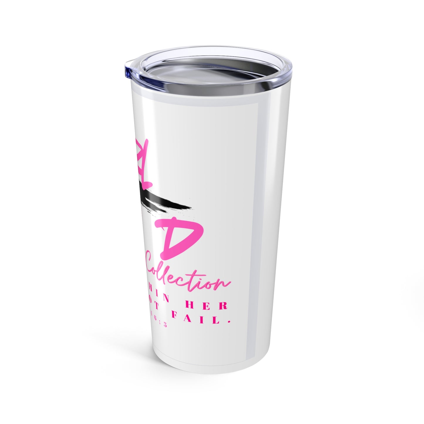 20oz Faith Tumbler — "This Girl Is To Thee" Pink Cross Inspirational Travel Cup