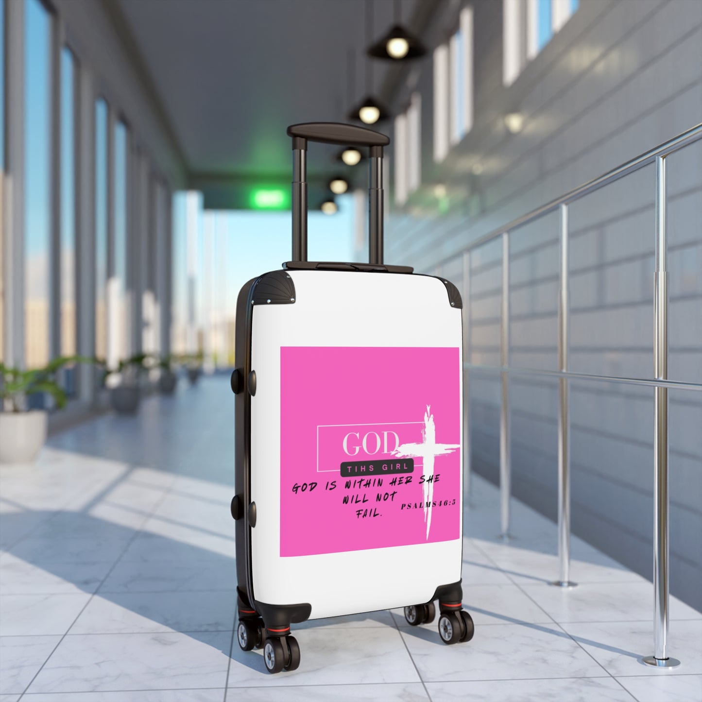 Inspirational Carry-On Suitcase - 'God is Within Her' Design