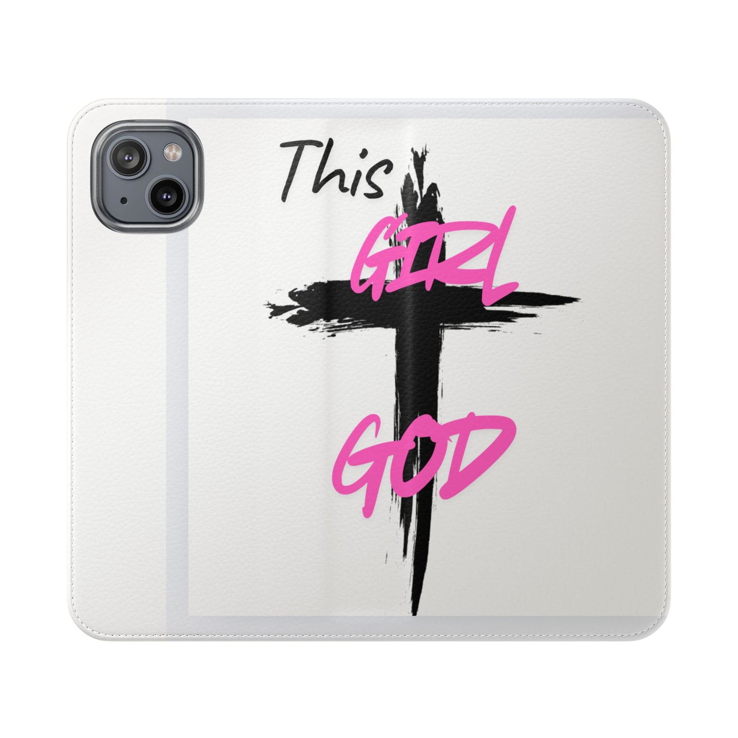 This Girl God Flip Case - Stylish Phone Wallet for Trendy Women
