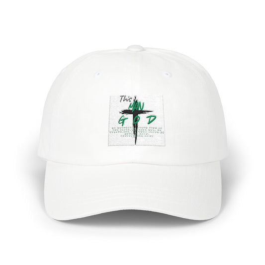 Green Cross Palm Dad Cap – Minimalist Tropical Baseball Hat