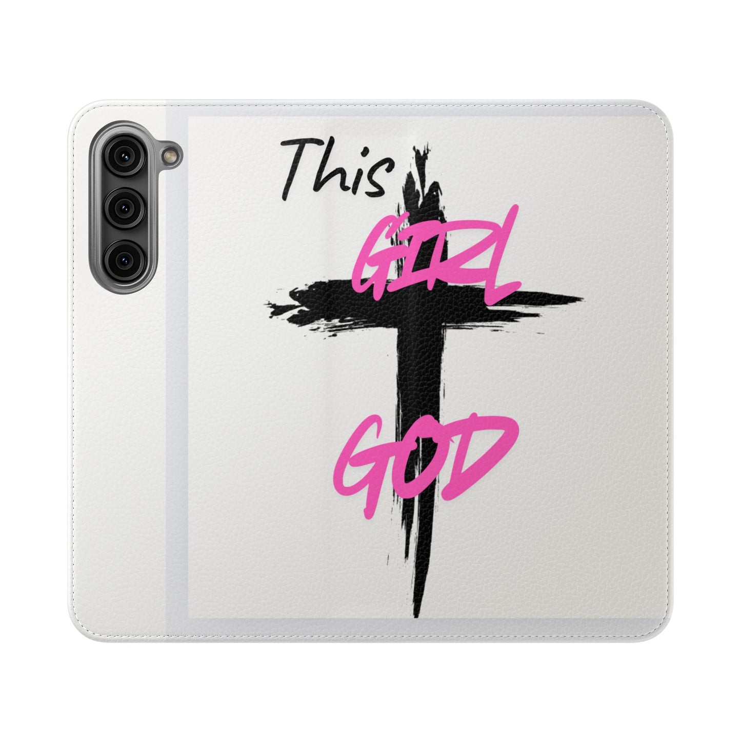 This Girl God Flip Case - Stylish Phone Wallet for Trendy Women