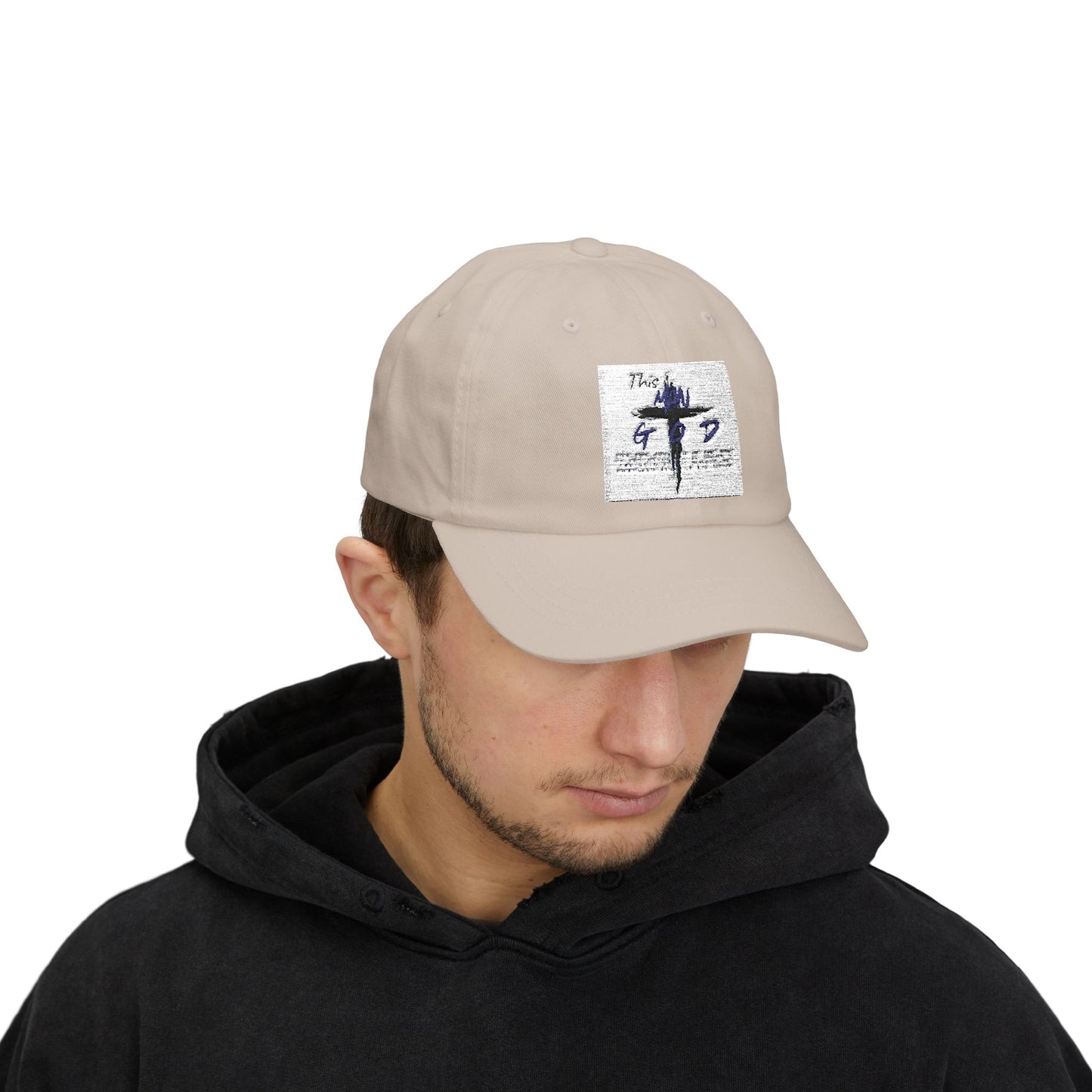 Cross & Initials Classic Dad Cap — Faith-Inspired Baseball Hat