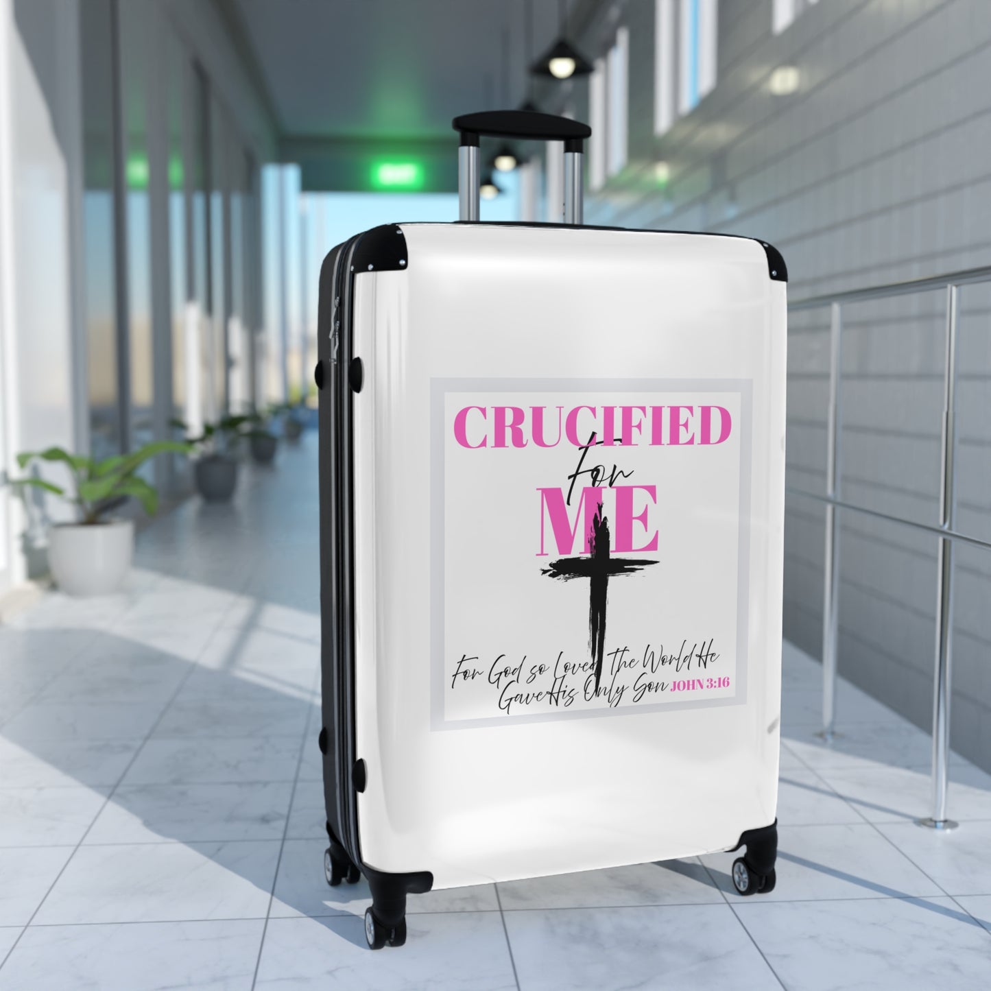 Stylish Travel Suitcase with Inspirational Quote