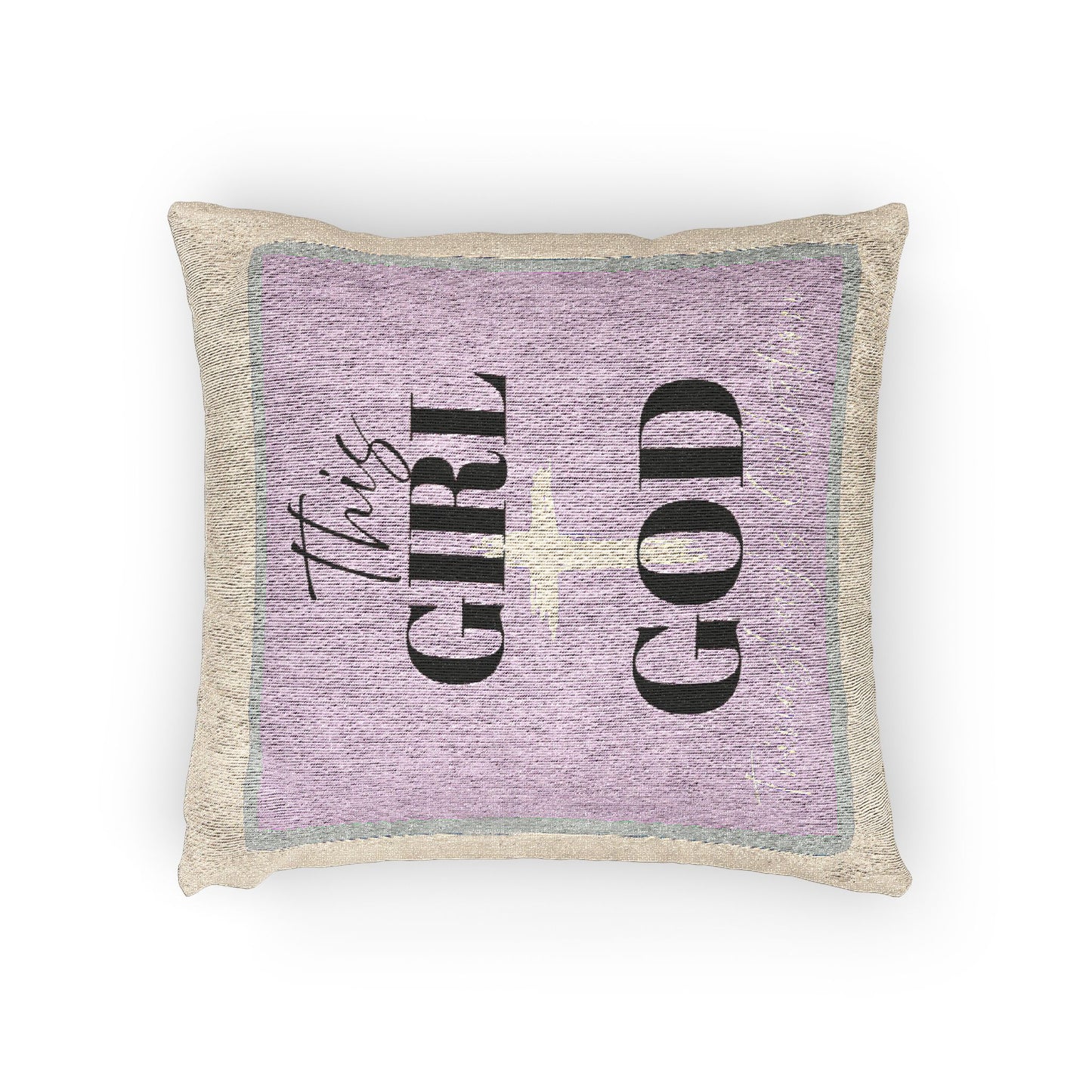 Faith-Inspired Woven Pillow | Christian Home Decor, Inspirational Gift, Uplifting Bedroom Accent, Cozy Living Room Decor, Religious [...]