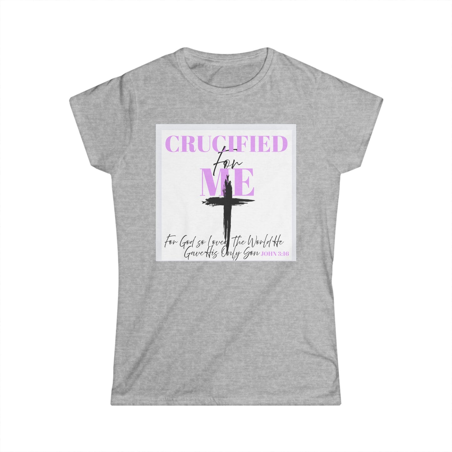 Crucified for Me Christian Tee — Inspirational Jesus Cross Women's Shirt