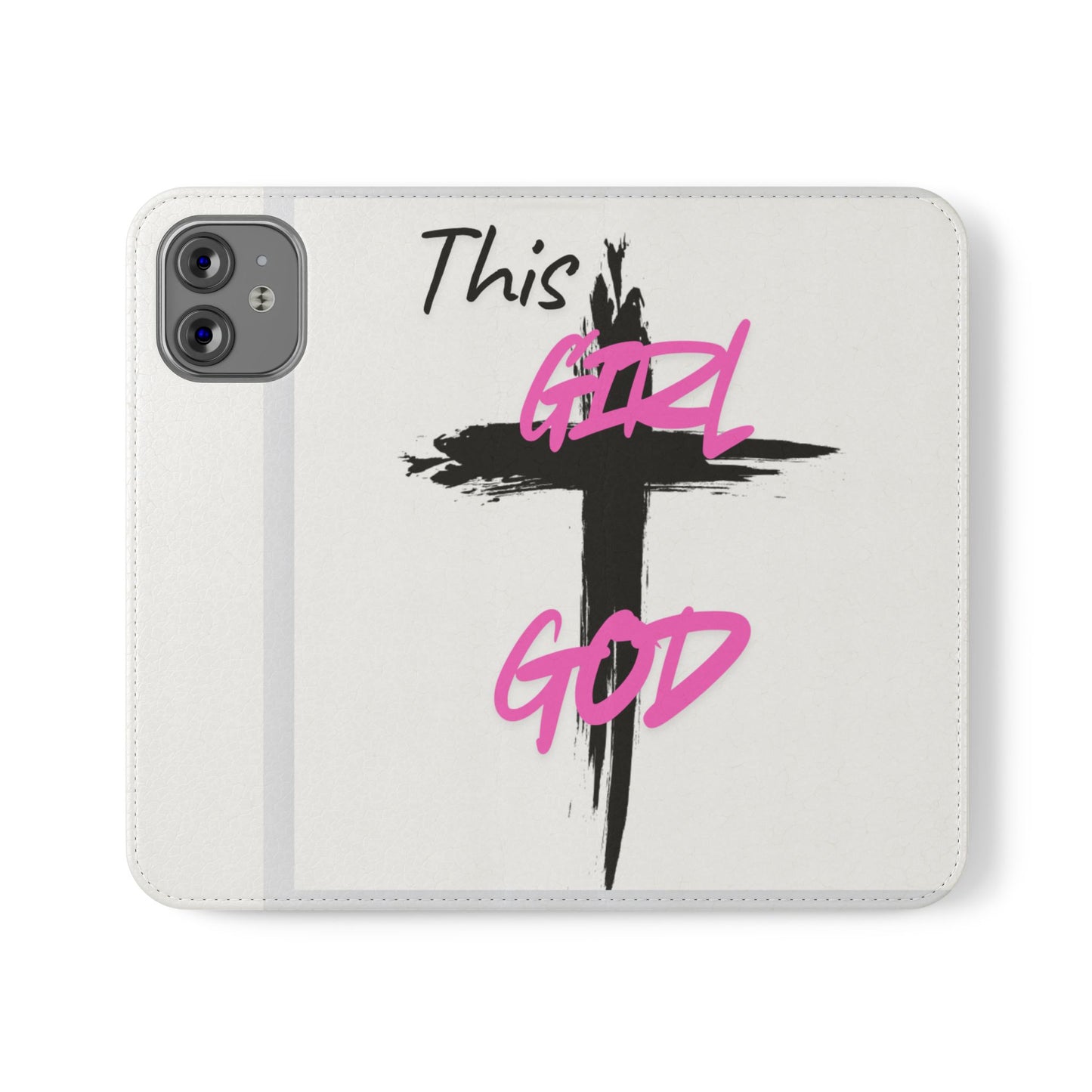 This Girl God Flip Case - Stylish Phone Wallet for Trendy Women