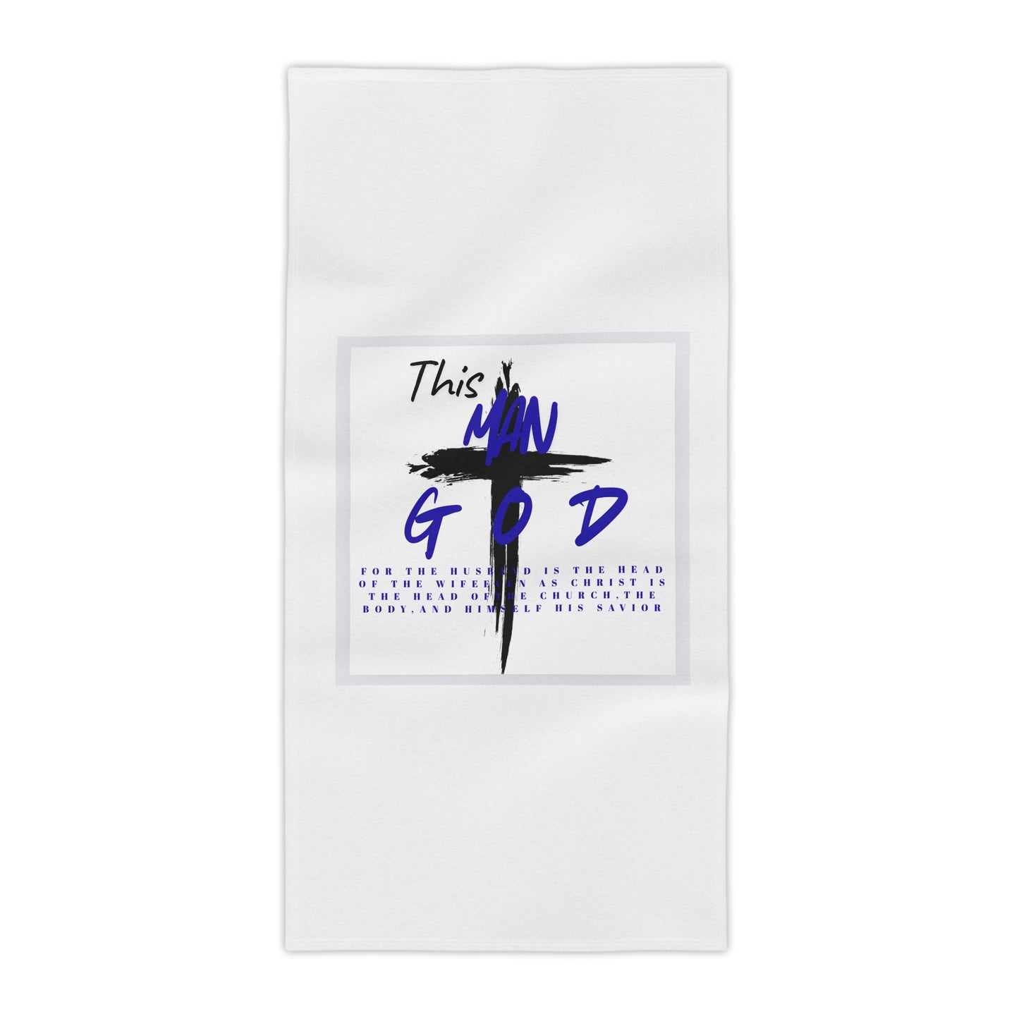 This Man — God Cross Beach Towel | Christian Faith Inspirational Beach Towel